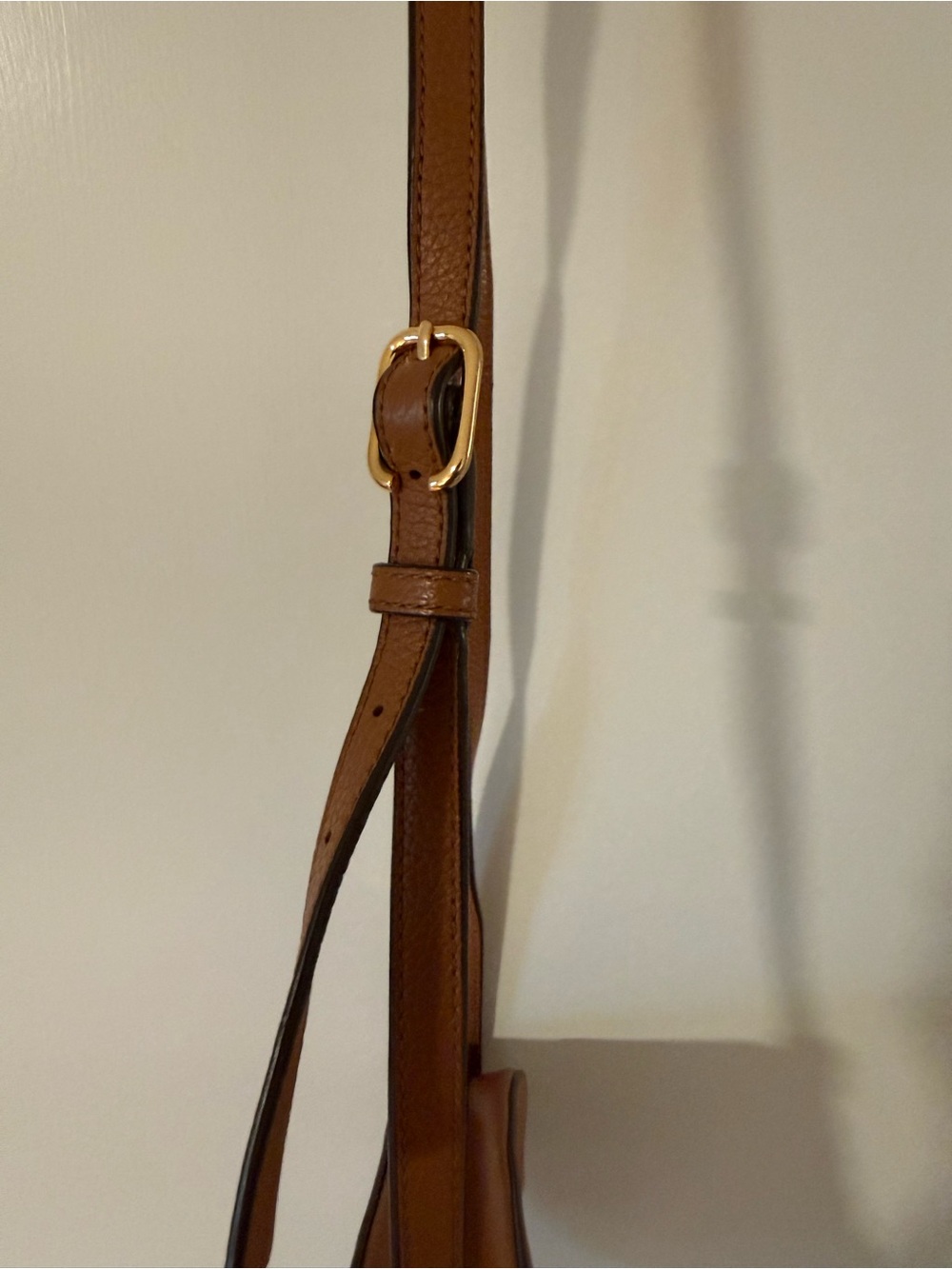 Tory Burch Tan Pebbled Leather Crossbody with Tassel Charm - Picture 4 of 8